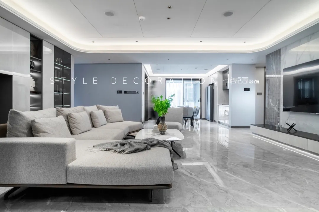 昆明融創文旅城花雨灣150㎡極簡風黑白灰